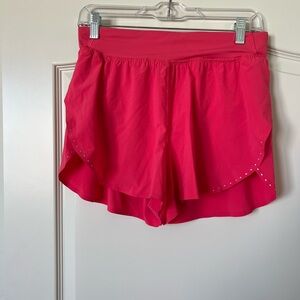 Lululemon Fast and Free High Rise Classic-Fit Split Short 3” hot pink size 6